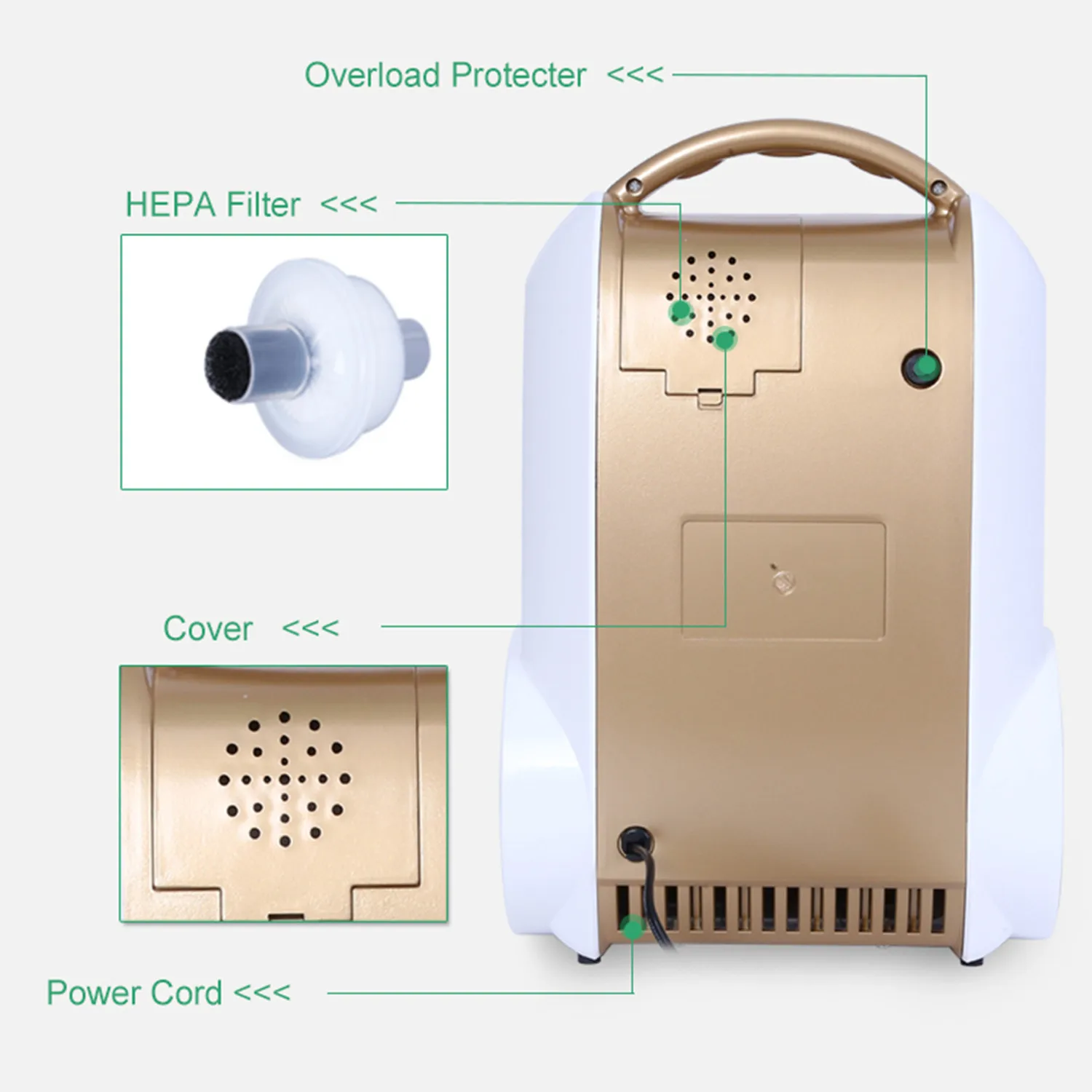 COXTOD 5L Air Purifier Home Portable Oxygen Concentrator Generator purification machines oxygen concentrators generators | Красота и