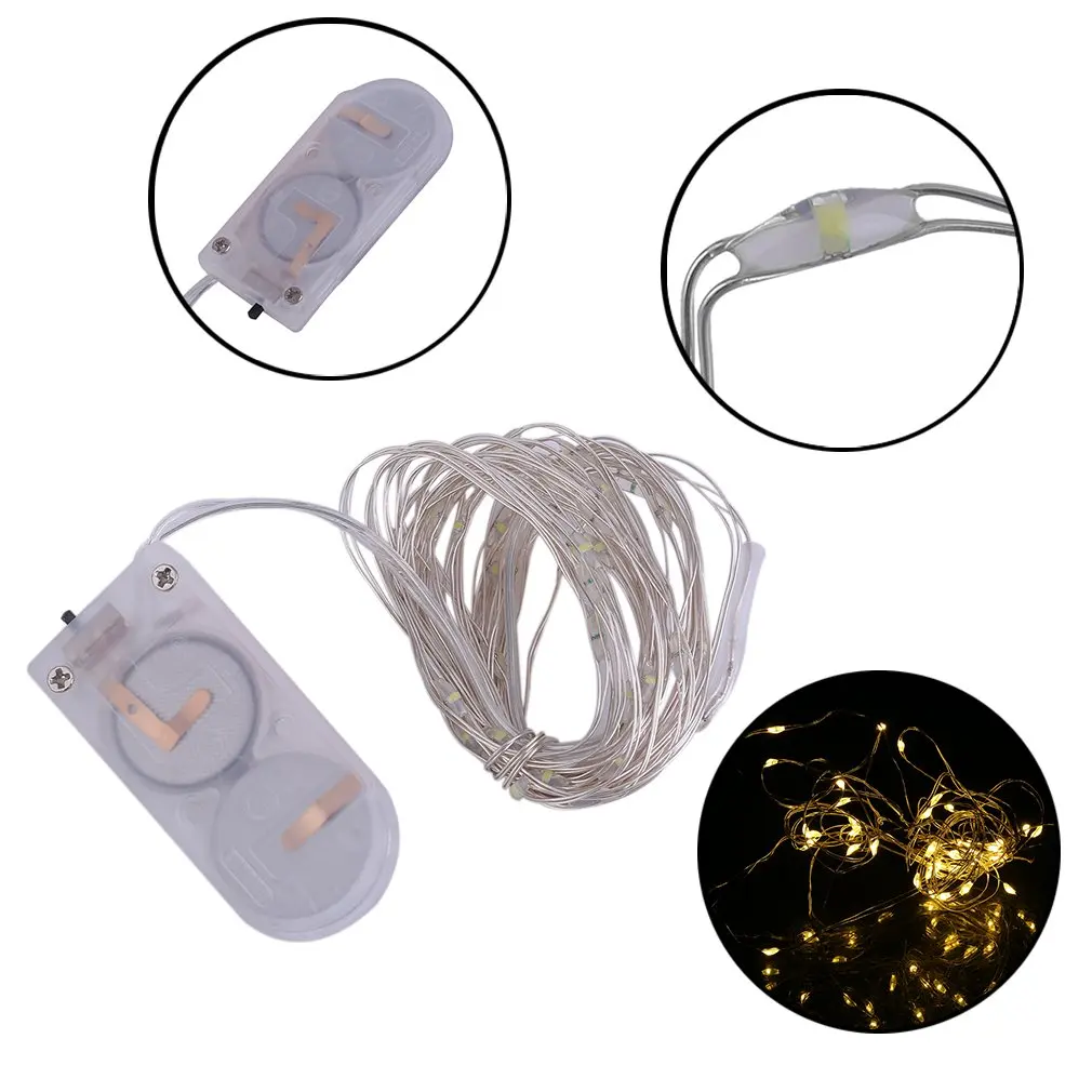 Высокое качество водонепроницаемый 30 Led Серебряный провод Светильник гирлянда