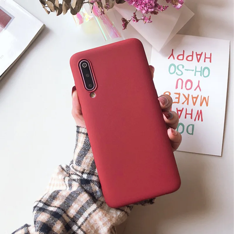Матовый однотонный фиолетовый чехол для телефона Xiao mi Red Note 4A 4X5 5A 6 6A 7 8 8SE 9 9SE Lite Pro