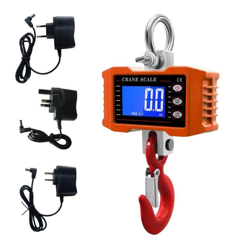 

Crane Scale Digital Industrial Heavy Duty Scale High Accuracy Electronic Hanging Scale 1000kg/2000lbs 500kg/1000lb