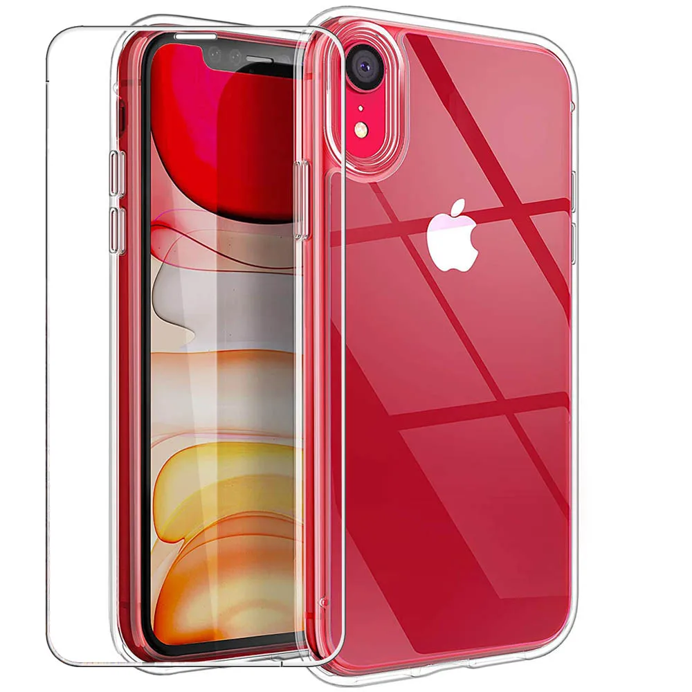 Для iPhone SE 2020 XR 11 Pro 8 7 Чехол стекло Защита экрана для Max Plus 6s 6 мягкий TPU чехол