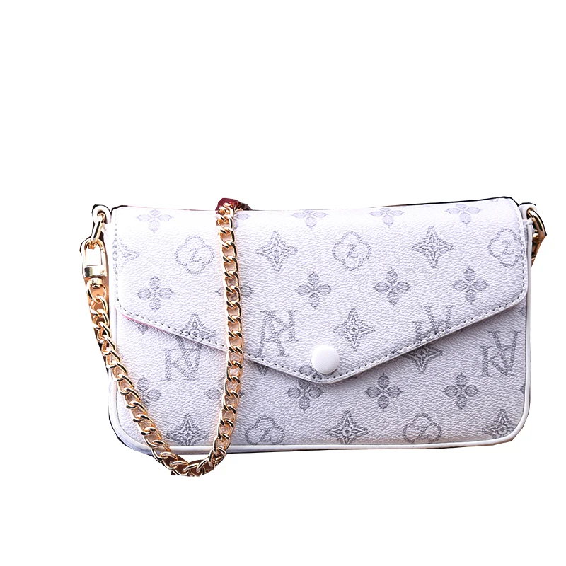 

Printed Pattern Solid Color Crossbody Bag for Women 2020 New Simple One Shoulder Messenger Flap Bag Ladies Party Chain Purse sac