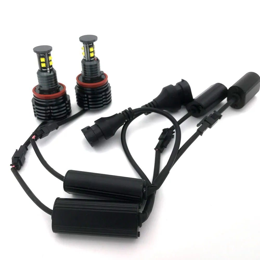 2 шт. 80 Вт светодиодный Ангел глаз маркер высокого светильник чип 3535 автомобиля Halo