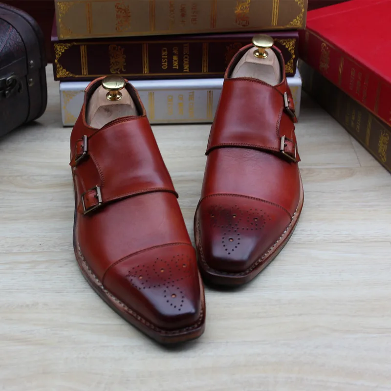 Zapatos hombre Vestir/Мужская обувь Лоферы из натуральной кожи без шнуровки с острым