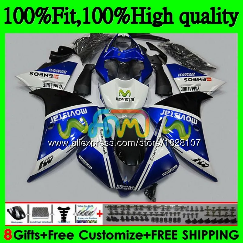 

OEM инъекция для YAMAHA YZF 1000 R Movistar Blue 1 YZFR1 13 14 124BS.7 YZF-1000 YZF R1 1000CC YZF1000 YZF-R1 2013 2014