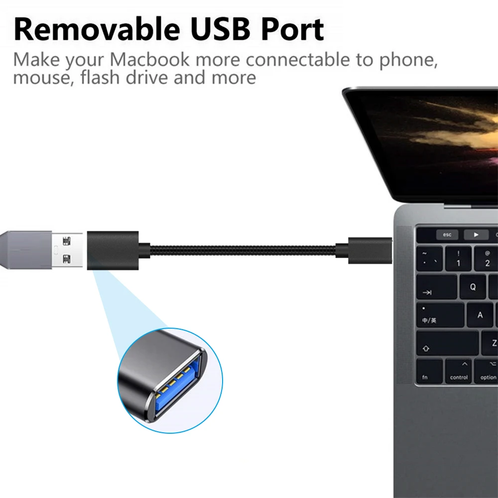  Type C Adapter Cable USB Type-C Male to 3.0 Female Charge Data Sync USB-C Converter | Электроника