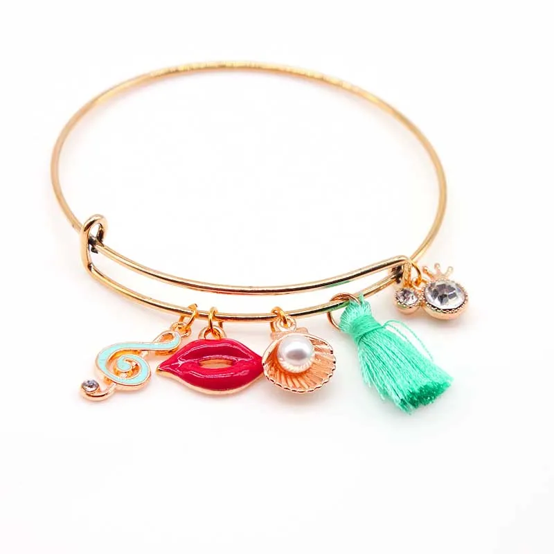Pulseiras Feminina,, очаровательные браслеты с кисточками, расширяемые с покрытием, ювелирные изделия для женщин, Char