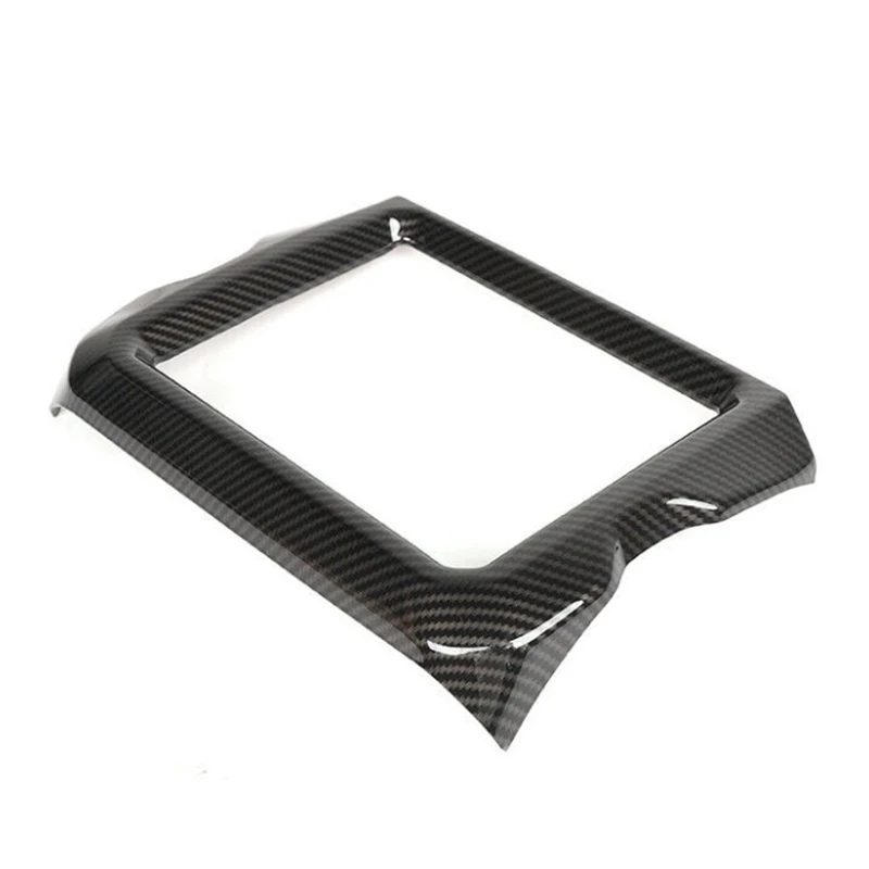 

Автомобильный ABS углеродное волокно стиль GPS навигация панель обшивка рамка подходит для Jeep Wrangler JL Rubicon 2018 +