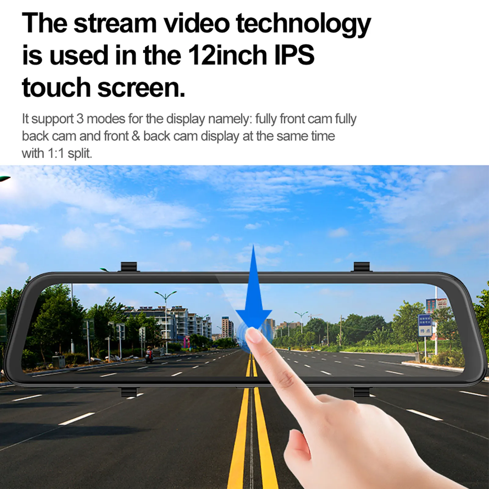 

Car Dvr Dash Cam Touch Screen Driving Recorder Auto Registrar Stream Mirror With RearView Camera Night Vision Dash Cam