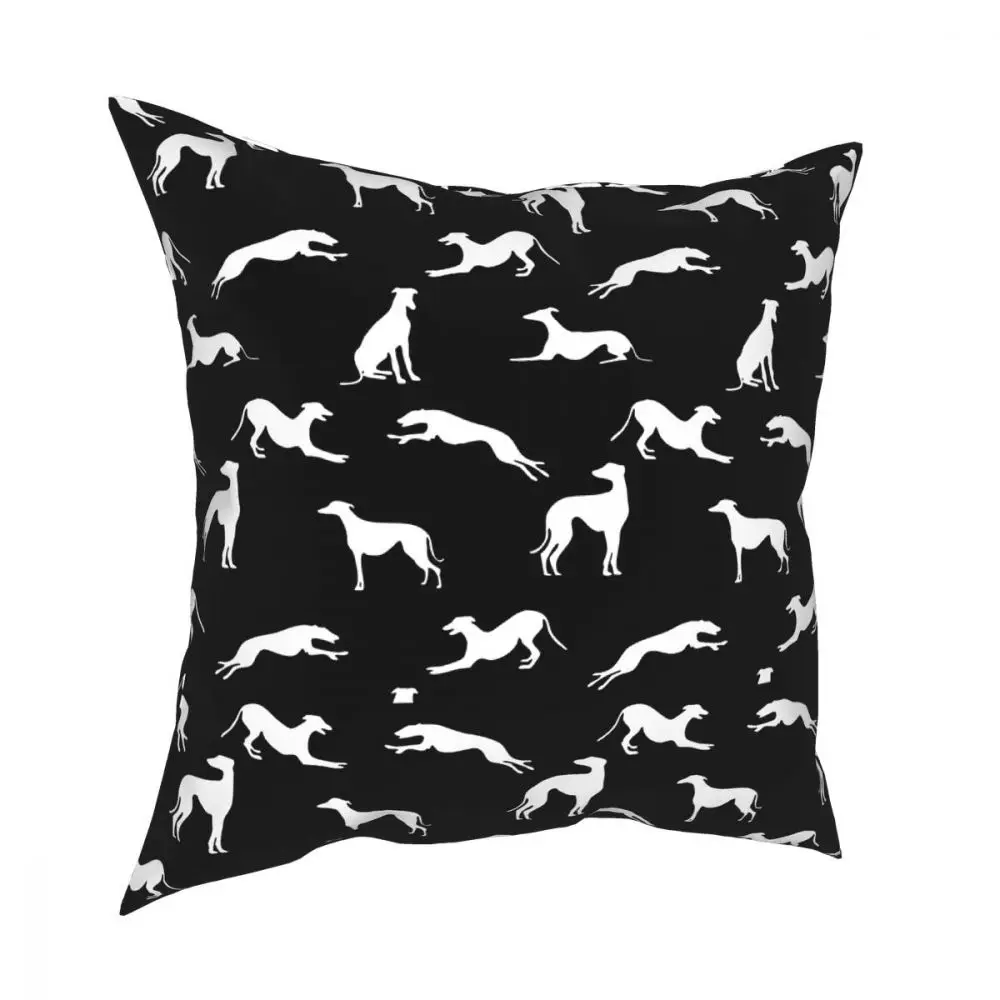 Квадратная подушка с силуэтами Грейт грейз чехол из полиэстера подушки для