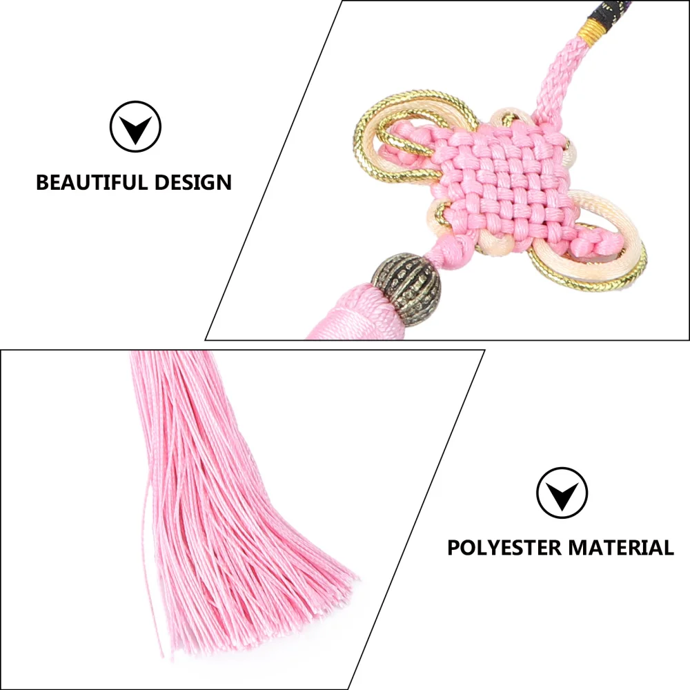 

10Pcs Chinese Knot Tassel Car Pendant Creative Car Hanging Decor Festival Gift