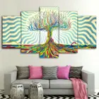 Абстрактный цвет жизни деревья 5 панелей холст печать настенный художественный плакат украшение дома HD картины Домашний Декор без рамки картины