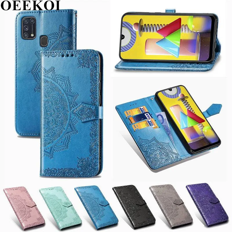 

Кожаный чехол с откидной крышкой OEEKOL Datura Flower для Samsung Galaxy M31