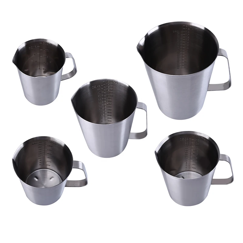 

Thick Stainless Steel Measuring Cup With Scale 2000ml 1000ml 500ml Kitchen Baking Tea Large Capacity Measuring Cup