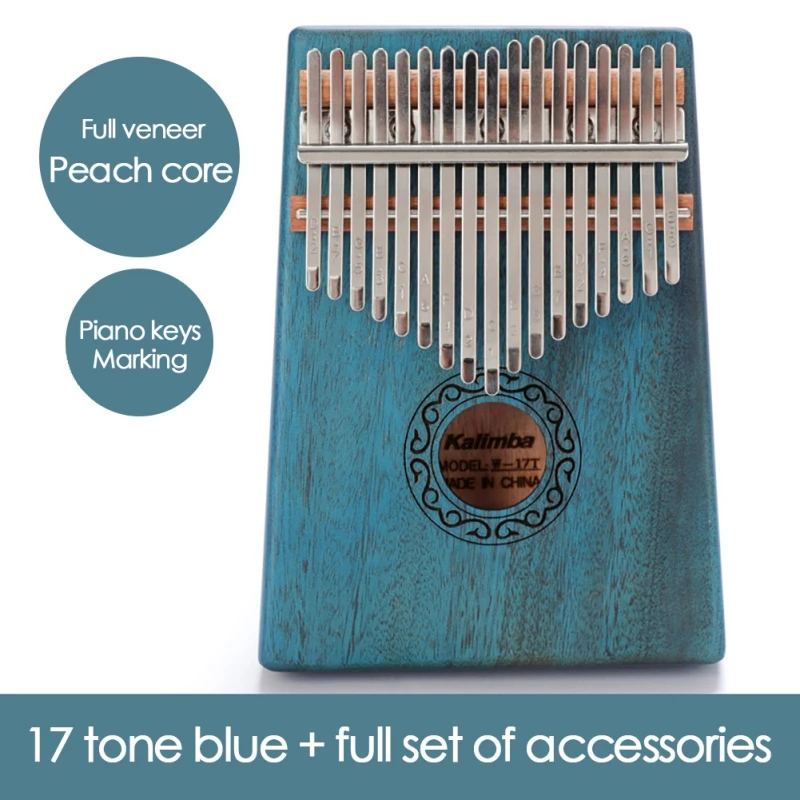 

Portable Thumb Piano 17 Key Kalimba Mahogany Finger Musical Instruments
