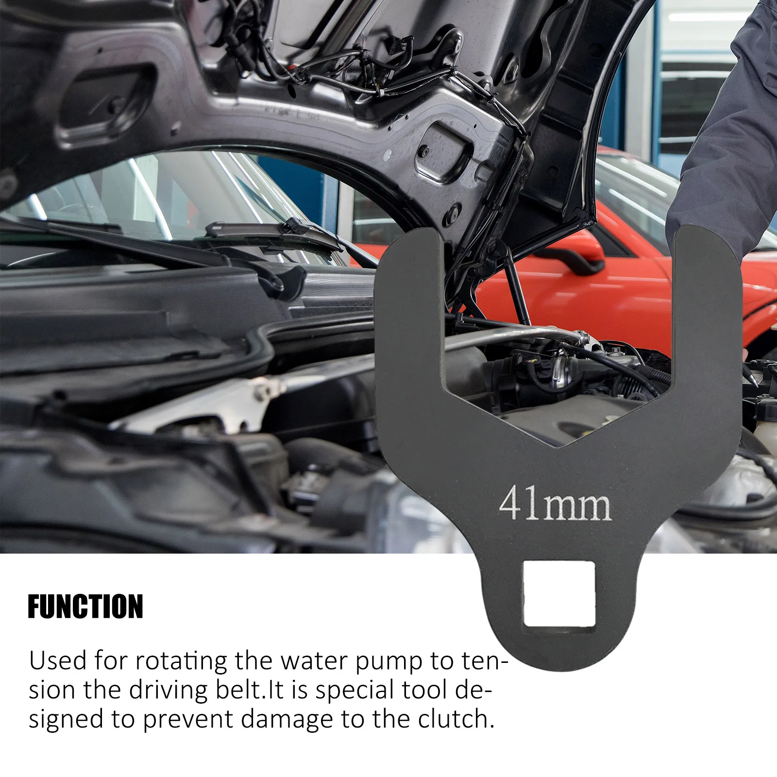 

41mm/1.61inch Water Pump Sensor Wrench Spanner Removal Tool Water Pump Disassembly Part Wheel Disassembly Tool for Repair Refit