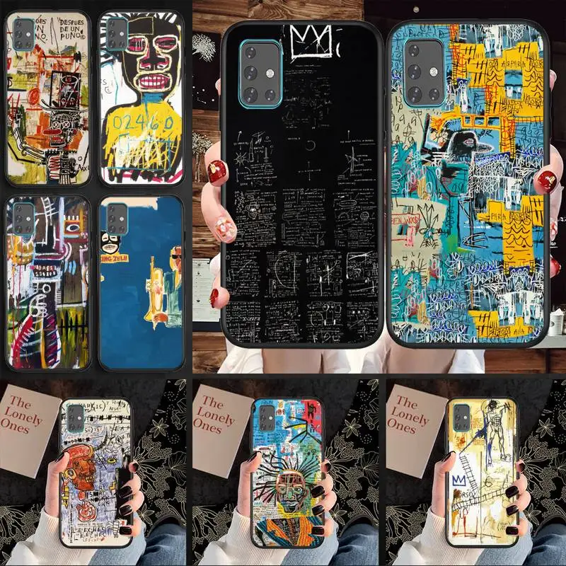 

Jean Michel Basquiat Art Graffiti Phone Case For Samsung S5 S6 S7 S8 S9 S10 S20 S21 Edge Plus E Fe Lite