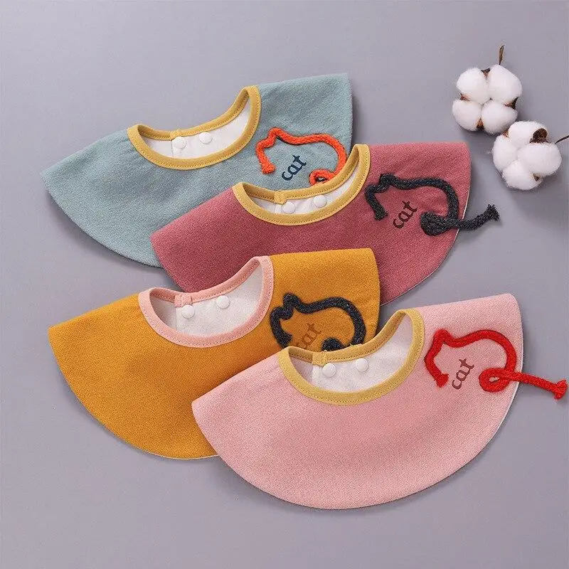 

Baby Bibs Cartoon Cat Bandana Bibs Baby Bib Saliva Towel Burp Cloths Bib Cotton Maternal Infant Supplies Baby Feeding