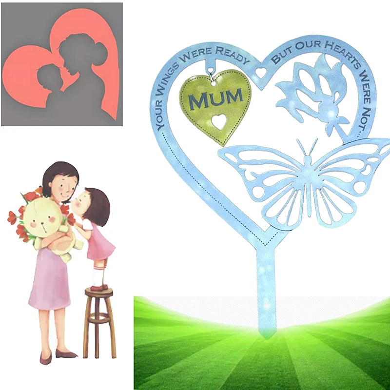 

Butterfly Commemorative Card You Wings Were Reday But Our Hearts Were Not Mother's Day Yard Lawn Decoration TT-best
