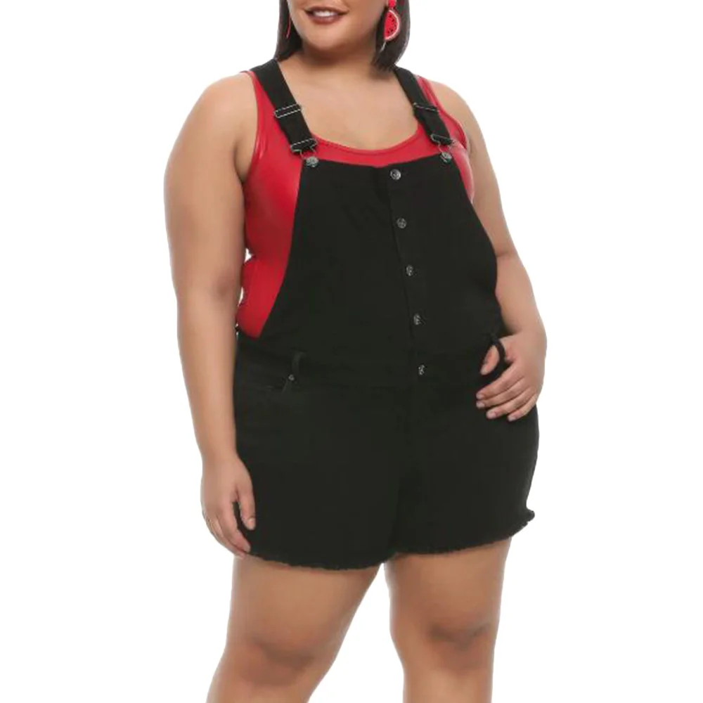 

Женский джинсовый комбинезон с карманами, Свободный Повседневный комбинезон в уличном стиле, модель D30 на лето