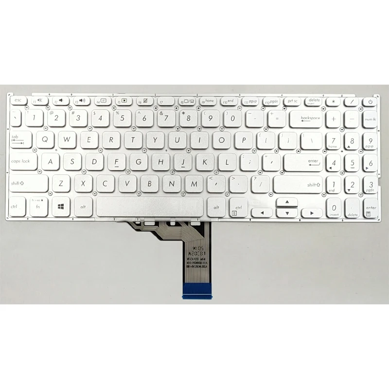 Новинка клавиатура для ноутбука Asus Vivobook X512 X512D X512DA X512F X512FA X512U X512UA X512UB серебристая