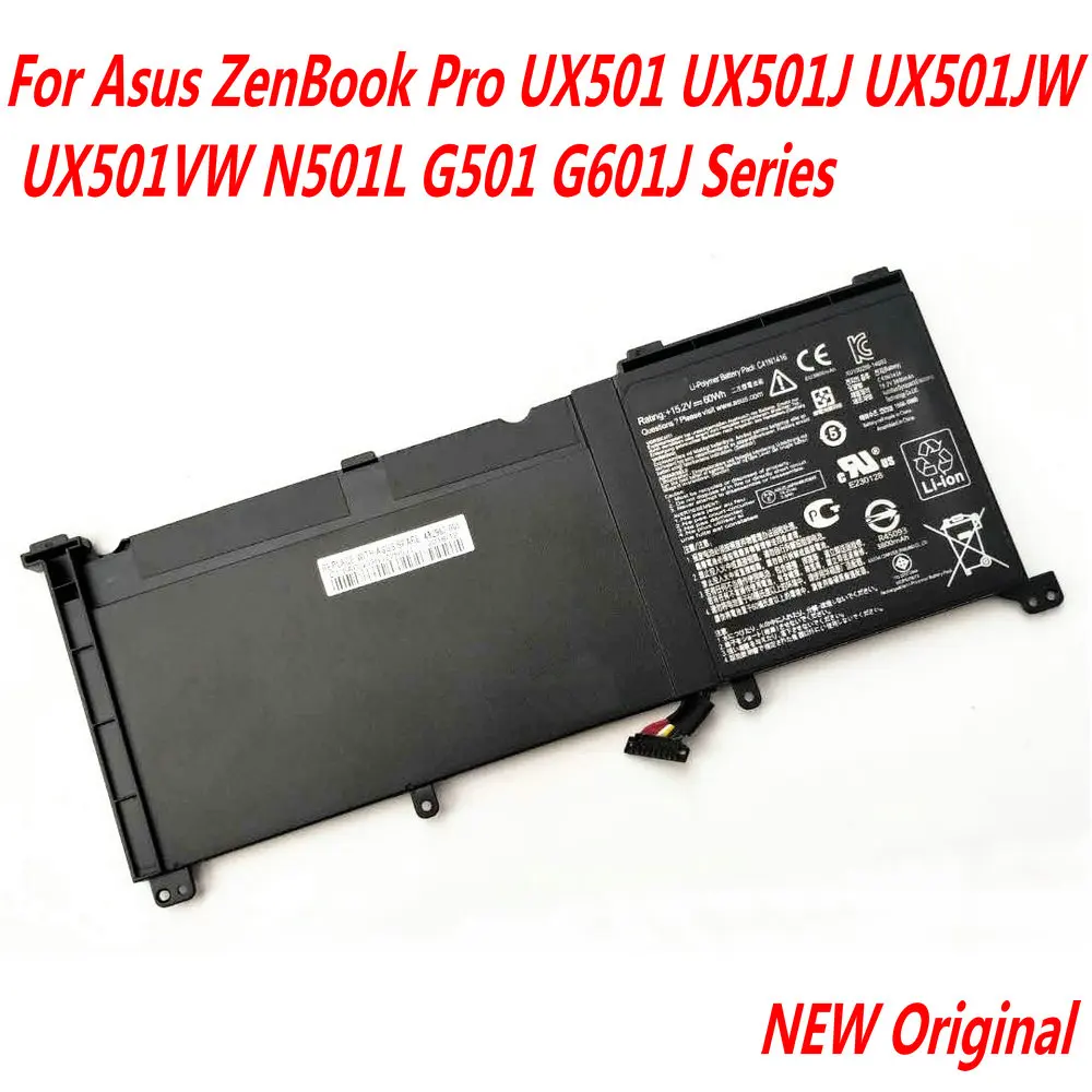 Оригинальный аккумулятор для ноутбука Asus ZenBook Pro UX501 UX501J UX501JW UX501VW N501L G501 G601J Series 15 2 в