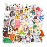 50pcs new cute cartoon animals dog stickers for stationery bike helmet waterproof personalized adesivos stickers craft supplies