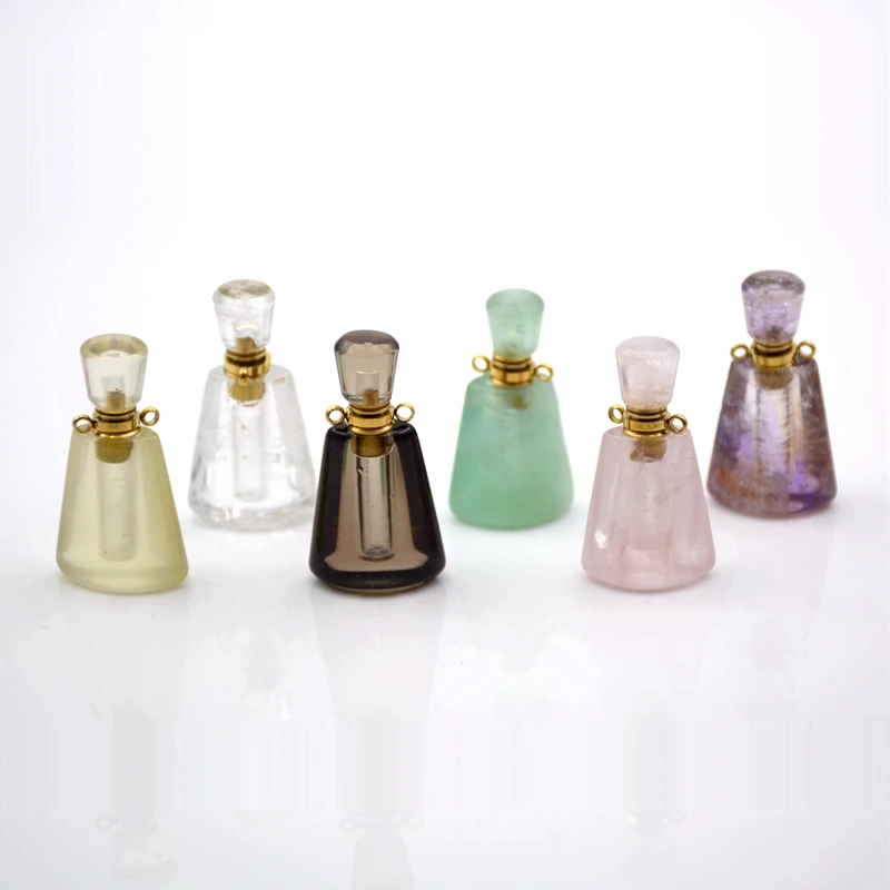 Натуральные цитрины аметисты флюоритовый кварц флакон духов Подвески
