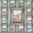 Всемирно известный постер путешествий по городу, марокканская Барселона, Испания, Италия, пейзаж, печать на холсте, настенные картины для домашнего декора, картины