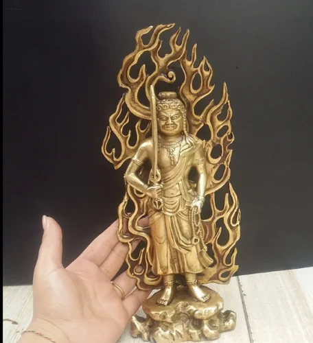 Тибетская искусственная серебряная статуя Будды Acala правоохранительных органов