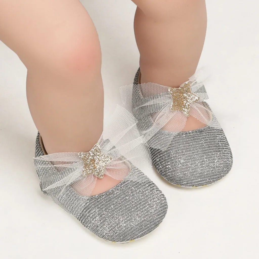 

Baby Girls Princess Shoes Cute Toddler First Walk Star Sequin Spring Summer Shoes Toddler Kid Dress Shoes No-slip First Walkers