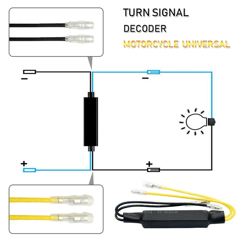 

Motorbike LED Turn Signal Indicator Resistor Fix Error Flash Blinker Controllers Motorcycle LED Indicator Resistors