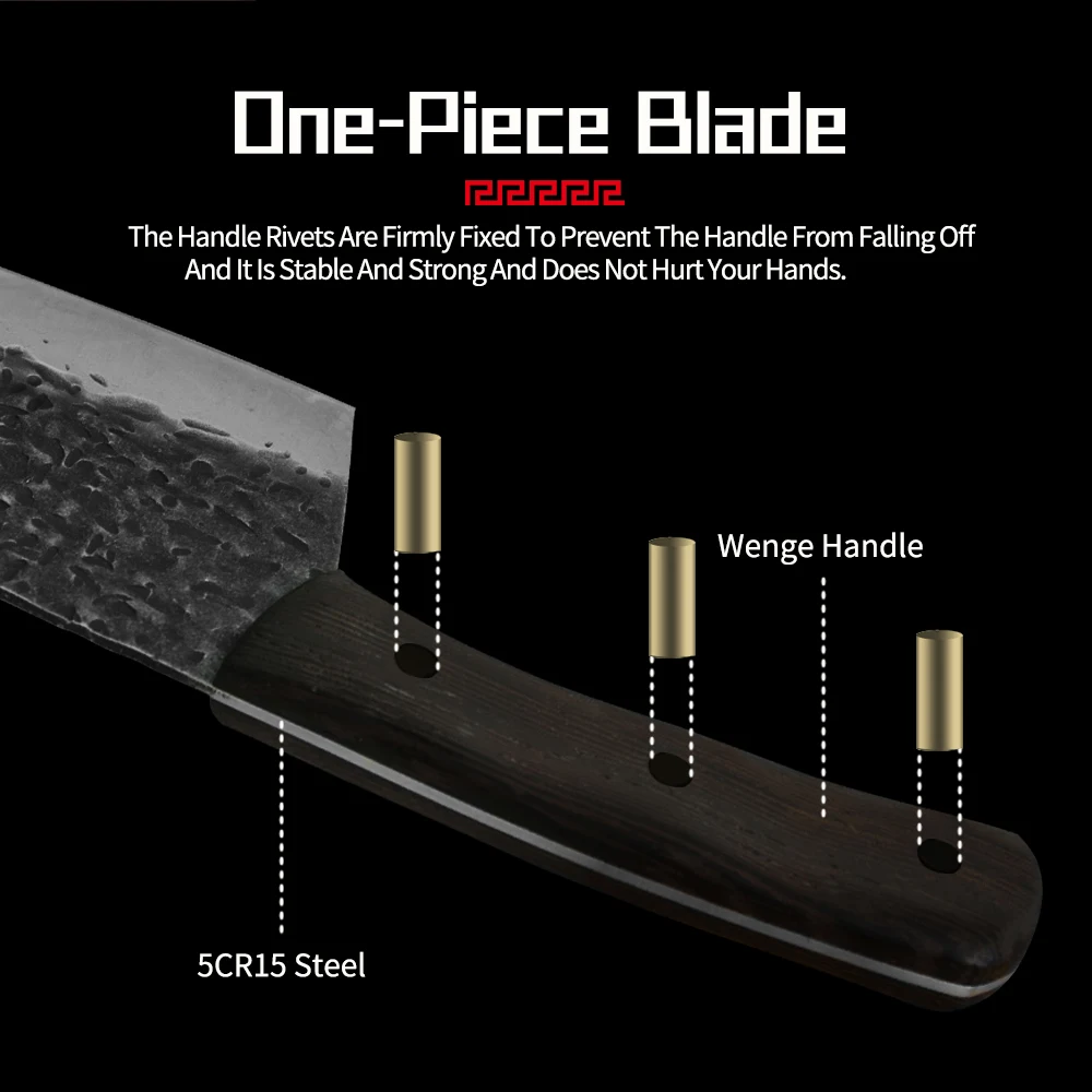 Набор кованых ножей ручной работы Sowoll деревянная ручка 7 дюймов для убоя мясника