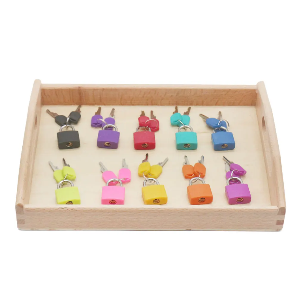 

Wooden Tray Montessori Educational Kids Toys for Children Lock Set Teeth Ball Practical Life Toys for Baby Boys 1 Year L1086F