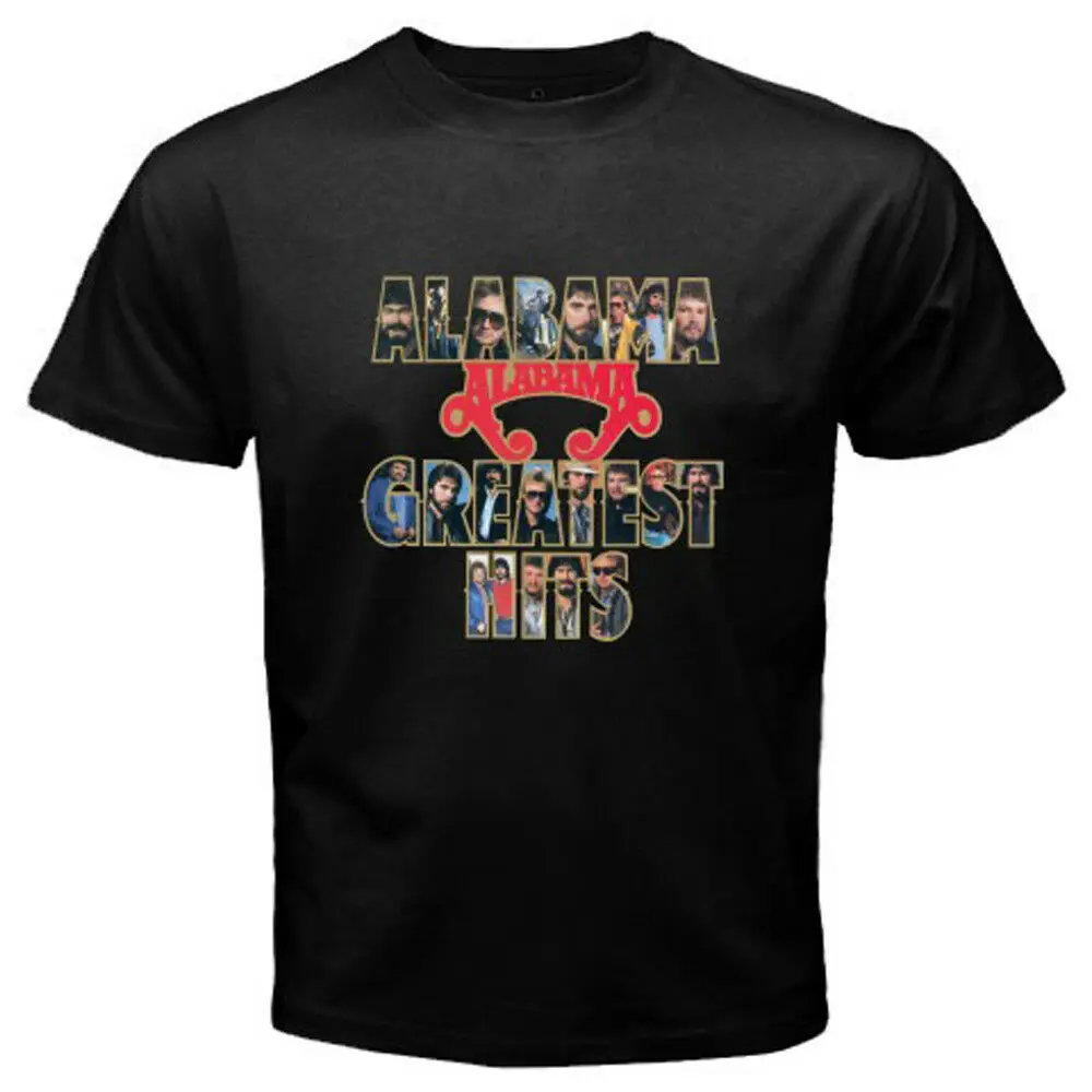 

New Alabama Greatest Hits Logo Men's Black T-Shirt Size S-3XL