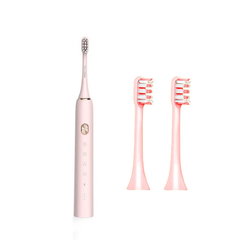 Pink Add 2 CleanKit Xiao mi Soocare X3 Soocas Смарт Bluetooth Беспроводная зарядка водонепроницаемый акустическая WaveTooth звуковая зубная щетка mi Home App - Цвет: Pink Add 2 CleanKit