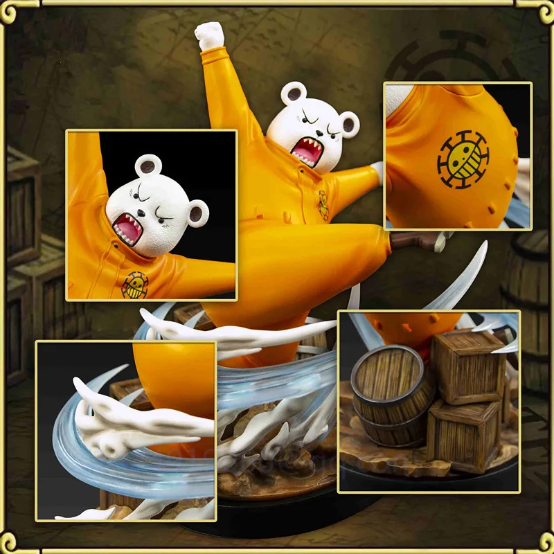 

Anime GK Statue ONE PIECE Q Version Bepo Mink Family Christmas Gift Creative Action Collectible Model Toy Free Shipping R275