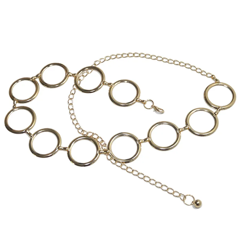 Luxury Brand 2020 New Gold Ring Ladies Belt Fashion Metal Waist Chain Elegant Temperament Body Chain Desinger Belt Bg-1020