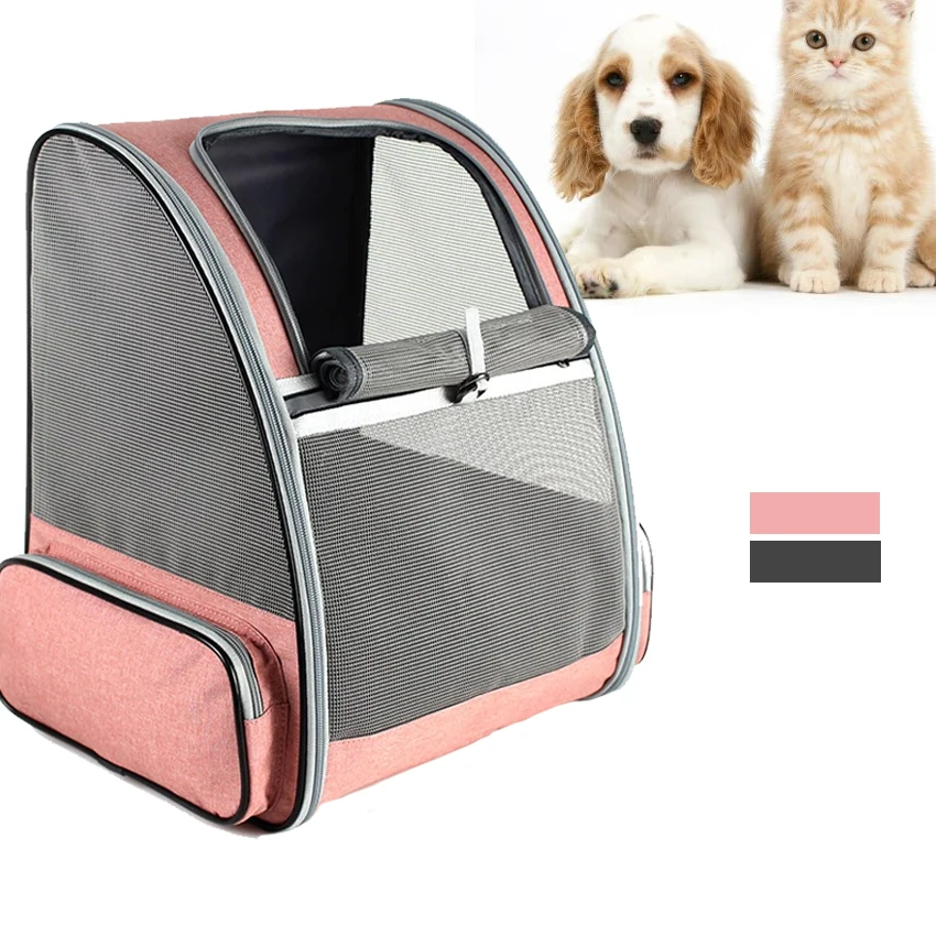

Portable Cat Carrier Backpack mini Pet Dogs Large Mesh Cat Transport Foldable Breathable For pet Travel Daily Use Pet Mesh Bag