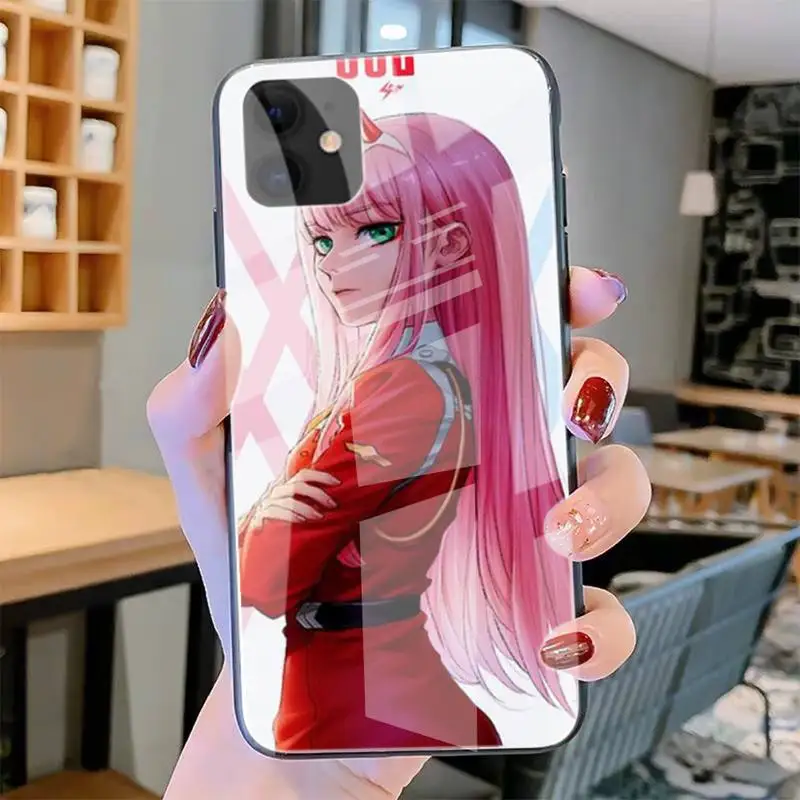 

Darling In The FranXX Phone Case Tempered Glass For Iphone6plus 6S 7 7plus 8 X XS XSmax XR 11 12 Pro Max 12mini