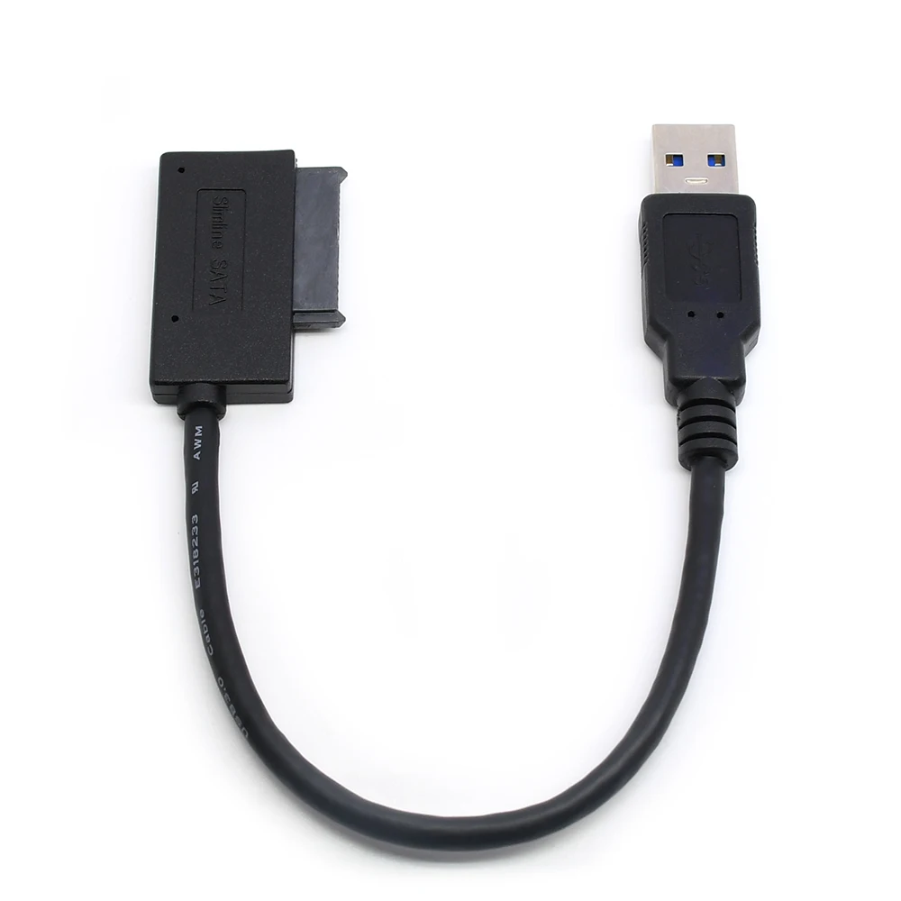USB 3 0 к Slim Line Sata 7 + 6 13pin кабель адаптера для ноутбука CD DVD Rom оптического привода |
