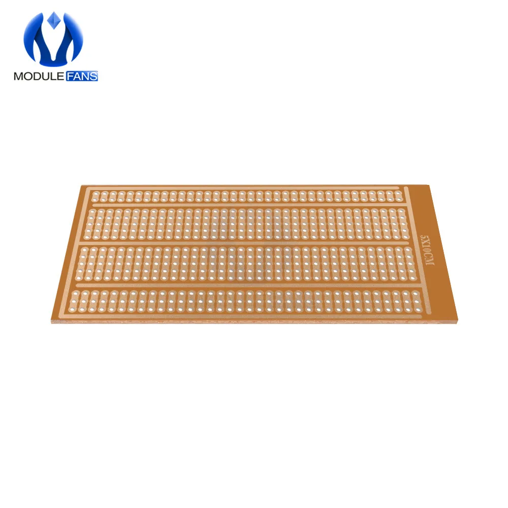 10 шт. 5X10 см 5x10 см Универсальный без пайки PCB тестовый макет Медь прототип бумага Луженая пластина шарнирные отверстия DIY