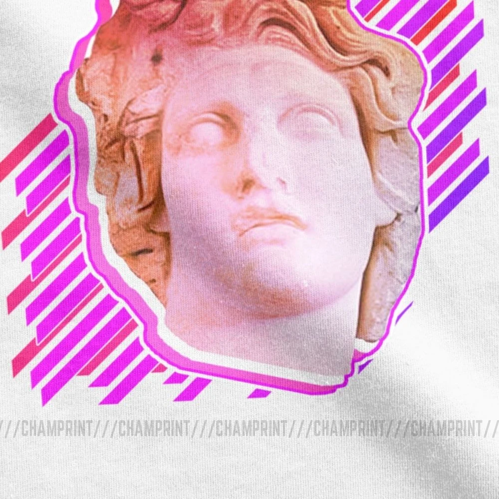 Мужская футболка с коротким рукавом Vaporwave 80 s винтажные футболки круглым вырезом
