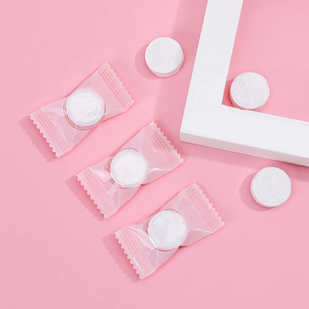 30 шт./лот мини сжатая полотенца с закрученным кружевом одноразовые капсулы