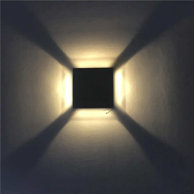 Светодиодный ная ультратонкая квадратная настенная лампа со всех сторон для