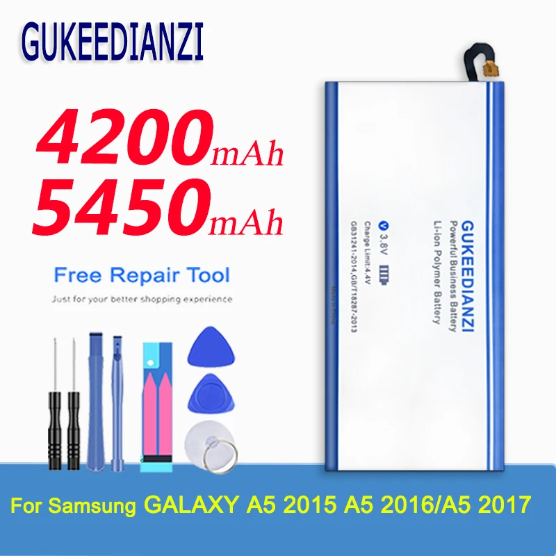 Аккумулятор GUKEEDLANZL для Samsung GALAXY A5 2015 2017 A520 2016 Galaxy Alpha EB BA520ABE G8508S Ace S5830|Аккумуляторы
