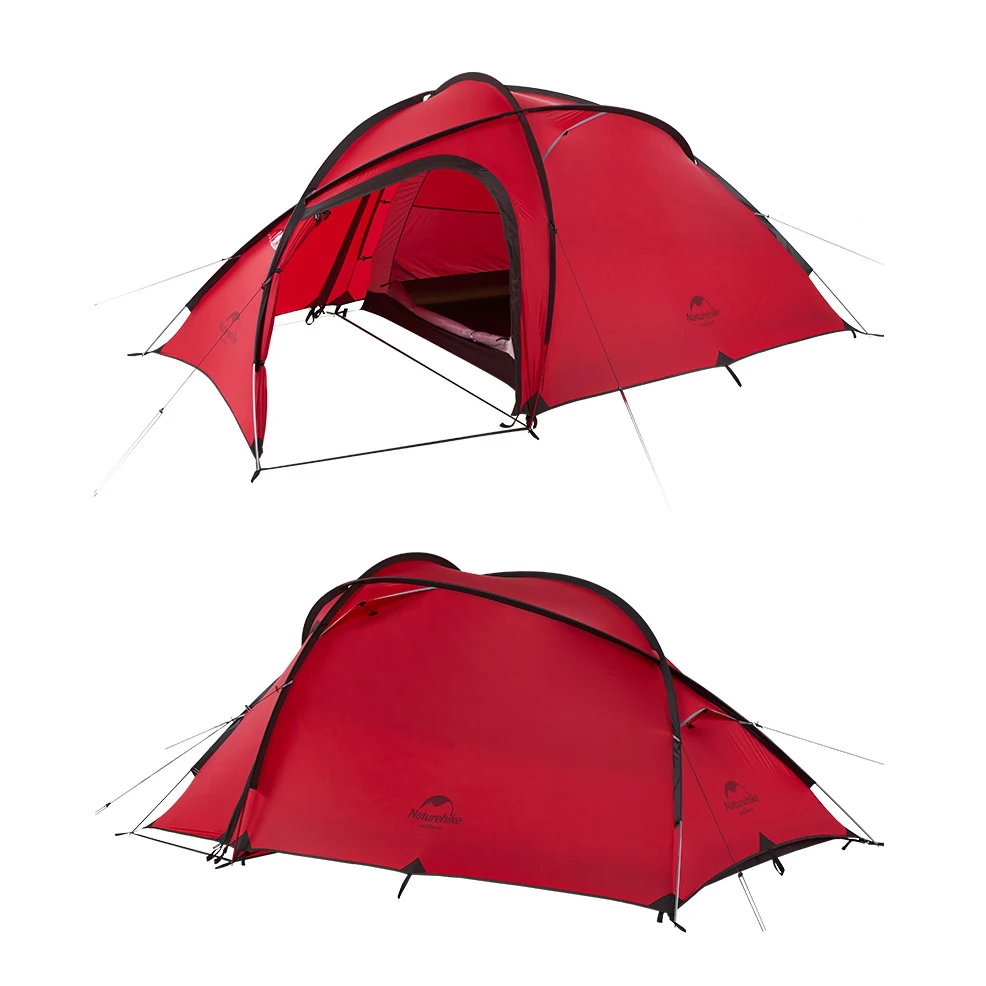 Палатка NatureHike на 2-3 человек семейная водонепроницаемая с наземным ковриком для