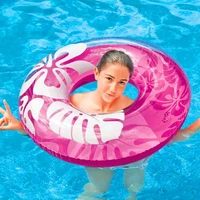 new inflatable swimming ring for kids hibiscus women swimming circle pool party tool float swim boat air mattress 90