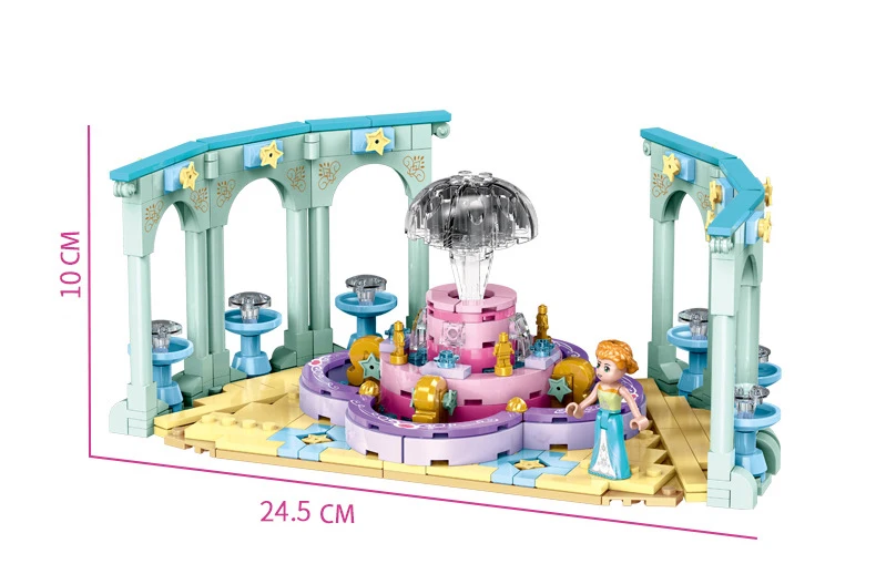 Сказочная история Королевский фонтан MOC строительный блок принц фигурки