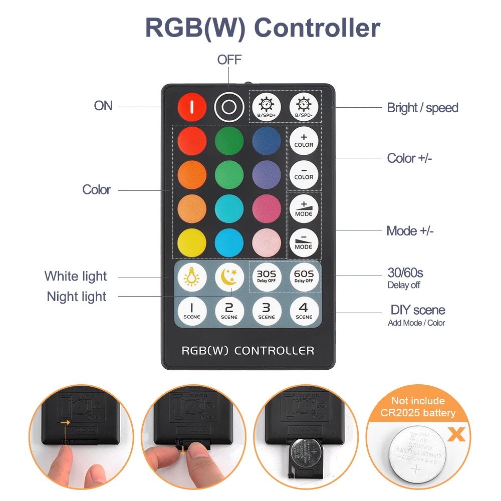 DC12V 5050 Светодиодная лента RGB RGBW RGBWW CCT 60 Светодиодный s/m 5 м с мини РЧ светодиодный контроллер и блок питания набор светодиодных лент